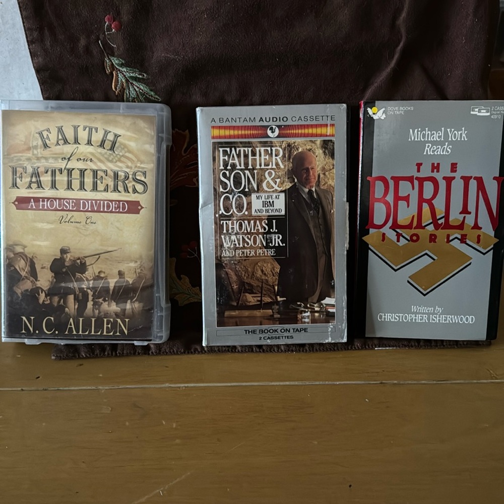 3 audio books Berlin story ,Father and sons ( IBM story) & Faith & Fathers